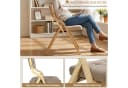 TLGREEN Klappstuhl Küchenstuhl massiv Holz gepolstert braun Bild 5