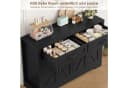 HOMECHO Buffet 120cm Küchenschrank Weiß/Braun mit 2 Schubladen 4 Türen Bild 3