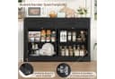 HOMECHO Buffet 120cm Küchenschrank Weiß/Braun mit 2 Schubladen 4 Türen Bild 4