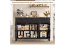 HOMECHO Sideboard 120 cm Weiß/Braun mit Schubladen Bild 1