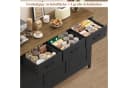 HOMECHO Sideboard 120 cm Weiß/Braun mit Schubladen Bild 3