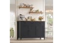 HOMECHO Sideboard 120 cm Weiß/Braun mit Schubladen Bild 4