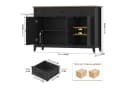 HOMECHO Sideboard 120 cm Weiß/Braun mit Schubladen Bild 5