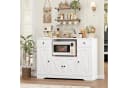 HOMECHO Sideboard Weiß mit Mikrowellenhalterung und Steckdosen Bild 1
