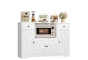 HOMECHO Sideboard Weiß mit Mikrowellenhalterung und Steckdosen Bild 2