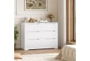 HOMECHO Kommode Sideboard 6 Schubladen Weiß Modern Bild 2