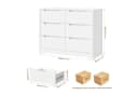 HOMECHO Kommode Sideboard 6 Schubladen Weiß Modern Bild 3