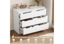 HOMECHO Kommode Sideboard 6 Schubladen Weiß Modern Bild 4