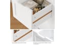 HOMECHO Hochschrank Weiß mit 3 Türen und 3 Schubladen Bild 5