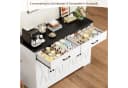 HOMECHO Buffet 120cm Weiß/Schwarz mit Schubladen Bild 5