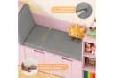 HOMECHO Spielzeugtruhe 156cm Kinderregal mit Sitzbank Rosa/Weiß Bild 1