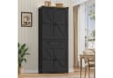 HOMECHO Küchenbuffet 180 cm Schwarz/Weiß mit Schubladen Bild 1