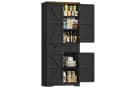 HOMECHO Küchenbuffet 180 cm Schwarz/Weiß mit Schubladen Bild 2