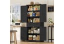 HOMECHO Küchenbuffet 180 cm Schwarz/Weiß mit Schubladen Bild 3