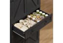 HOMECHO Küchenbuffet 180 cm Schwarz/Weiß mit Schubladen Bild 4