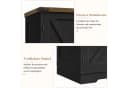 HOMECHO Küchenbuffet 180 cm Schwarz/Weiß mit Schubladen Bild 5