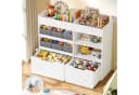 HOMECHO Kinderregal mit 6 Vliesstoff-Schubladen und Rollen Weiß Bild 1