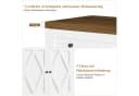 HOMECHO Sideboard 132,7 cm Weiß/Schwarz mit 4 Schubladen und 4 Türen Bild 5
