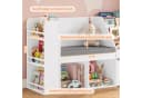 HOMECHO Kinderregal mit Sitz und Leseecke Weiß Bild 5