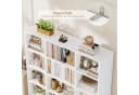 HOMECHO Bücherregal 16 Fächer 3 Schubladen Weiß Modern Bild 5