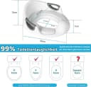 TLGREEN Baby-Toilettensitz Kinder WC Sitz mit PU-Kissen und Handläufen Weiß Bild 1
