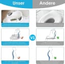 TLGREEN Baby-Toilettensitz Kinder WC Sitz mit PU-Kissen und Handläufen Weiß Bild 5