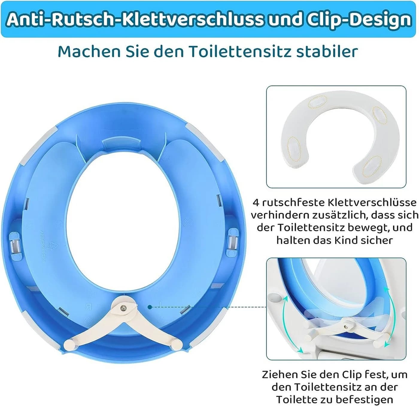 TLGREEN Baby-Toilettensitz Kinder Toilettensitz Premium Blau - Bild 4