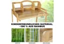 TLGREEN Kinderschreibtisch Höhenverstellbar Bambus Holz mit Stuhl und Stauraum Bild 4