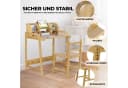 TLGREEN Kinderschreibtisch Höhenverstellbar Bambus Holz mit Stuhl und Stauraum Bild 5