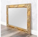 LebensWohnArt Barock Spiegel BESSA 70x50cm Gold-Antik Holzrahmen Bild 1