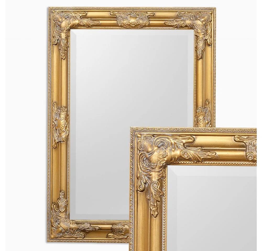 LebensWohnArt Barock Spiegel BESSA 70x50cm Gold-Antik Holzrahmen - Bild 2