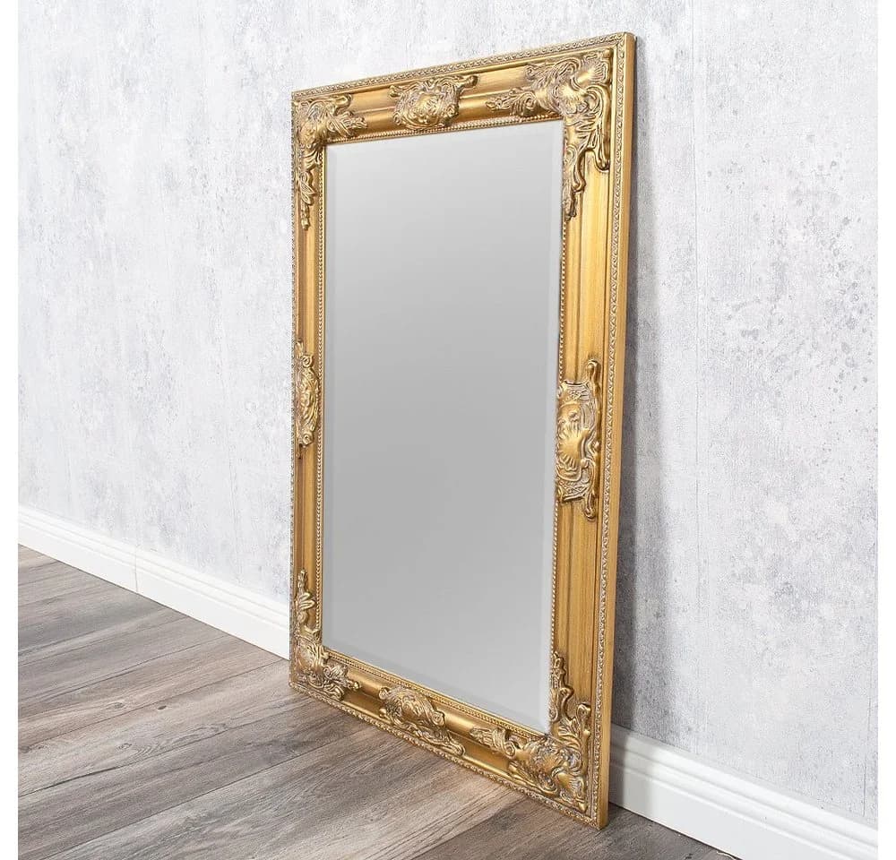 LebensWohnArt Barock Spiegel BESSA 70x50cm Gold-Antik Holzrahmen - Bild 3