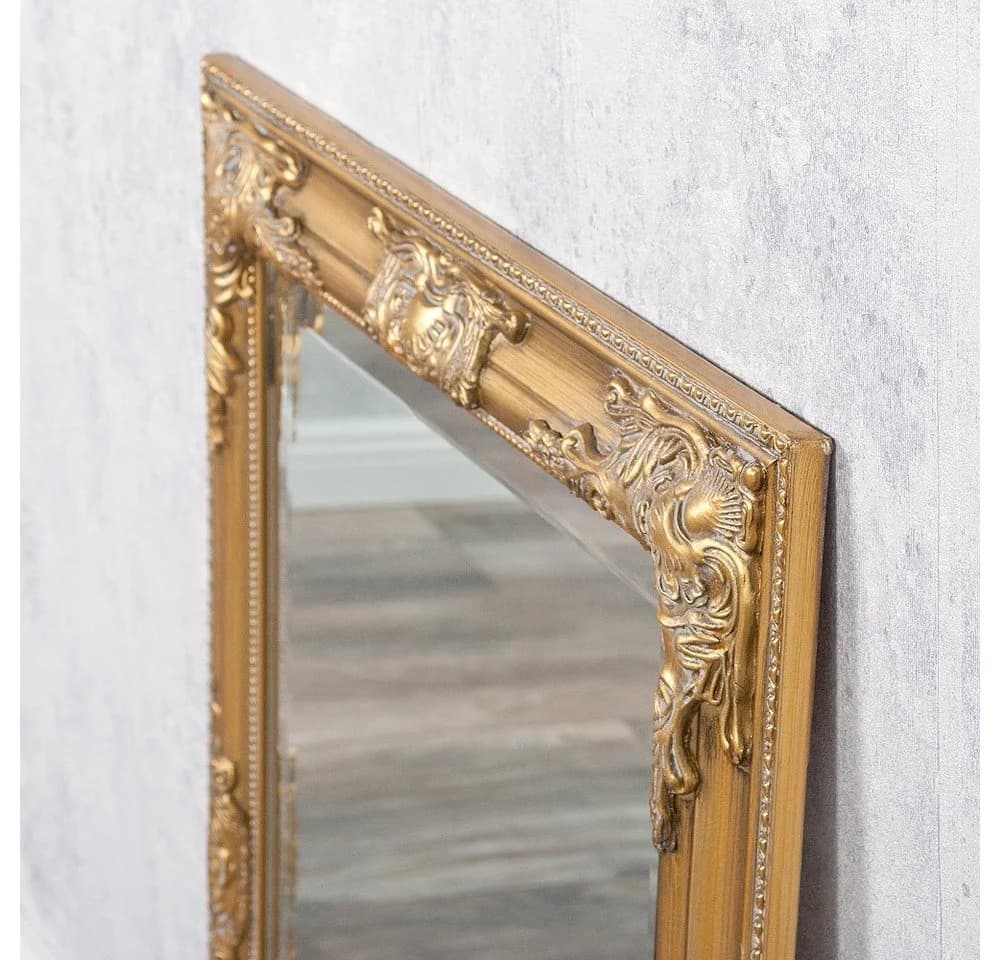 LebensWohnArt Barock Spiegel BESSA 70x50cm Gold-Antik Holzrahmen - Bild 4