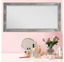 LebensWohnArt Wandspiegel Barock BESSA 100x50cm Silber-Antik Holzrahmen Bild 1