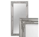 LebensWohnArt Wandspiegel Barock BESSA 100x50cm Silber-Antik Holzrahmen Bild 2