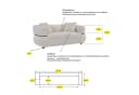 gowoll Polstergarnitur 3-2-1 Sofa-Set mit Federkern, Creme Bild 5