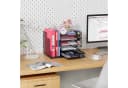 SURFOU Schreibtisch Organizer Schwarz 5-stufig mit Schublade Bild 5
