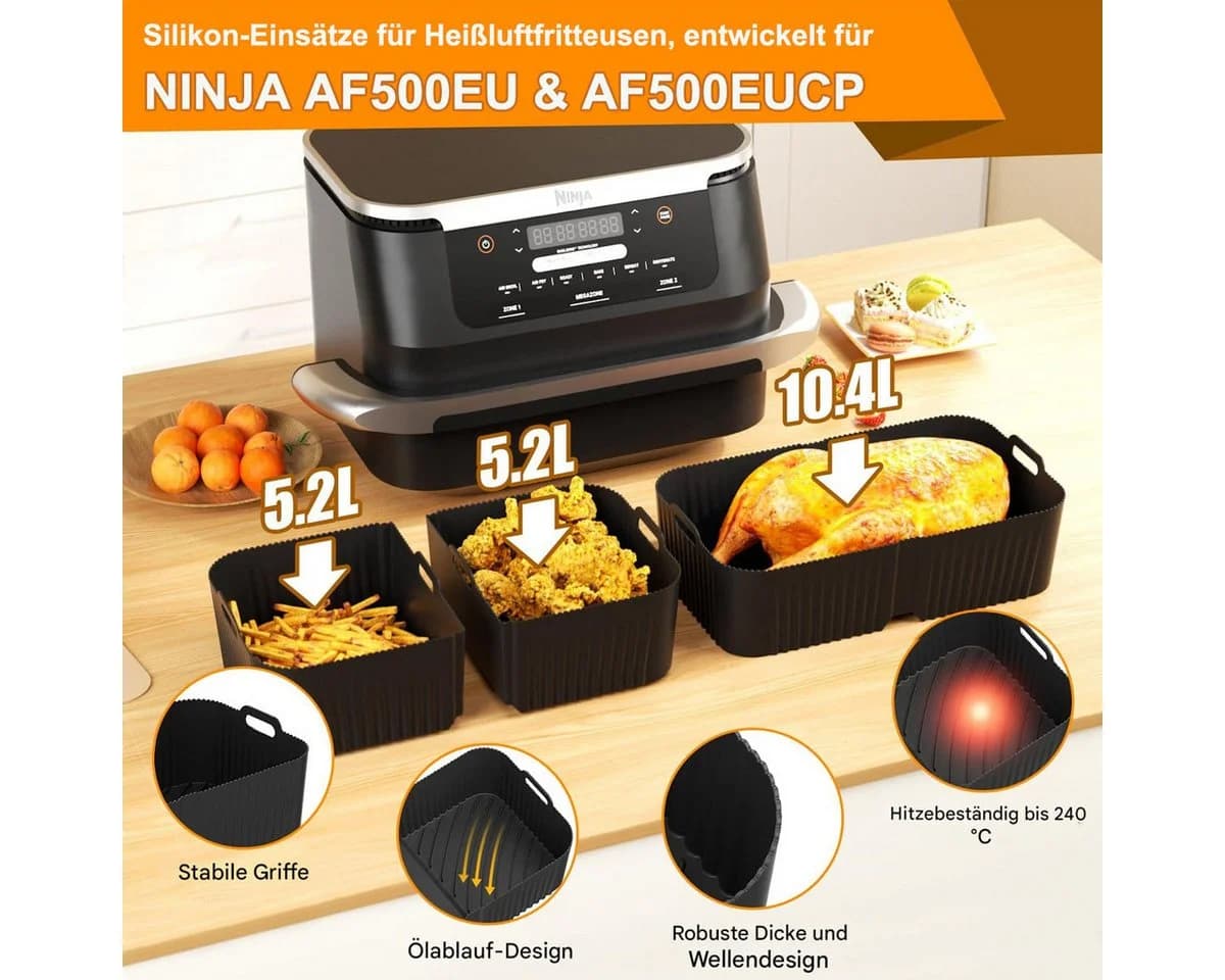 SURFOU 15-tlg. Backform Set für Ninja Airfryer AF500EU BPA-frei
