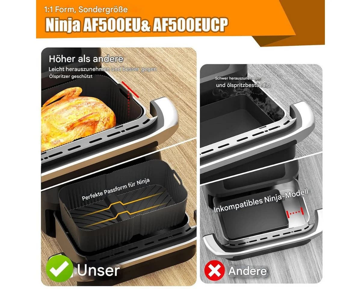 SURFOU 15-tlg. Backform Set für Ninja Airfryer AF500EU BPA-frei - Bild 3