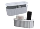 SURFOU Kabelbox Kabel Organizer Box Grau Kunststoff Bild 2
