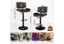 ALFORDSON Barhocker Verstellbar PU-Leder Schwarz 360° Drehung Bild 1