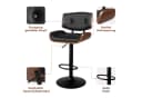 ALFORDSON Barhocker Verstellbar PU-Leder Schwarz 360° Drehung Bild 3