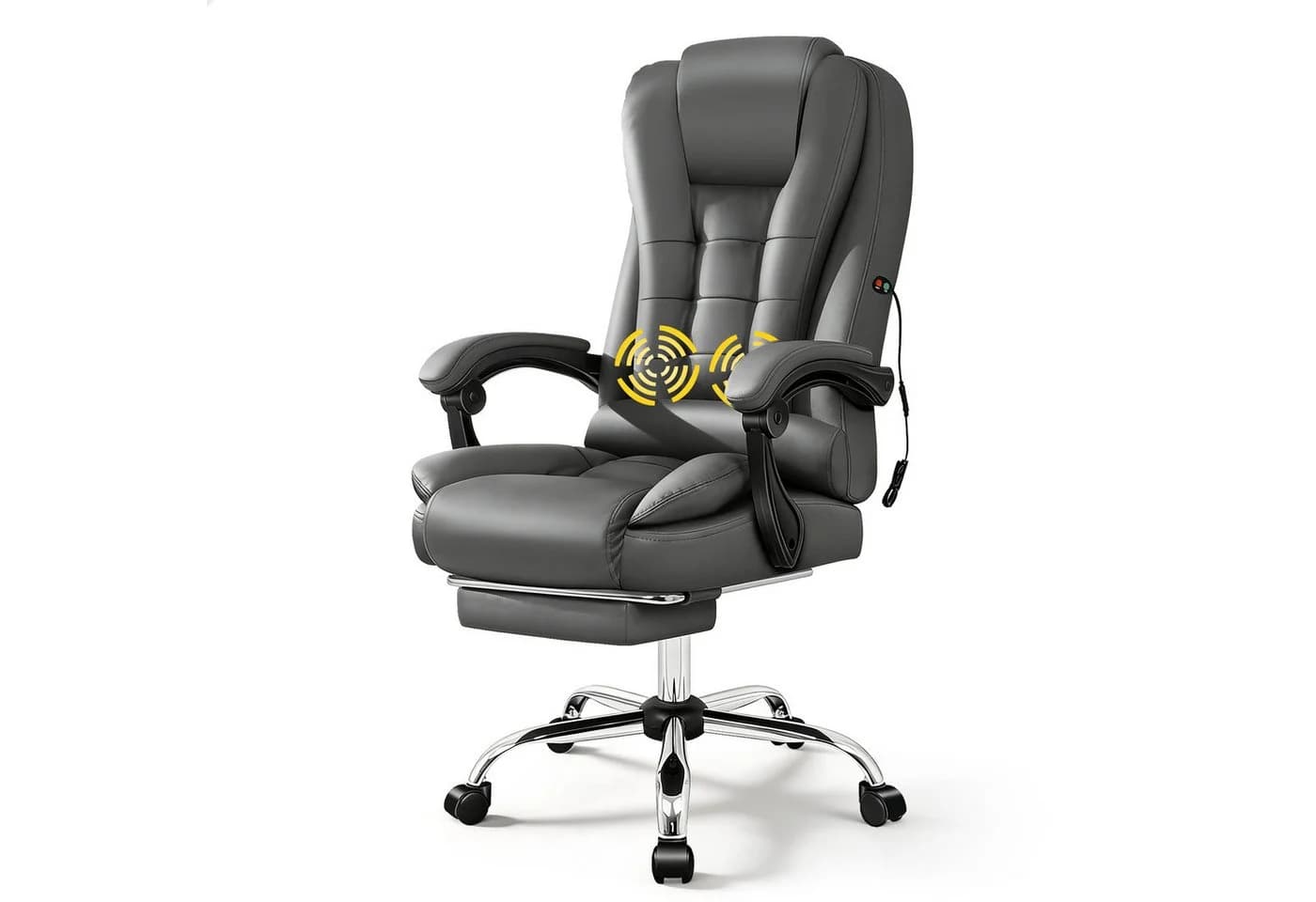 ALFORDSON Bürostuhl Gaming-Stuhl Massage-Computerstuhl Grau - Bild 2
