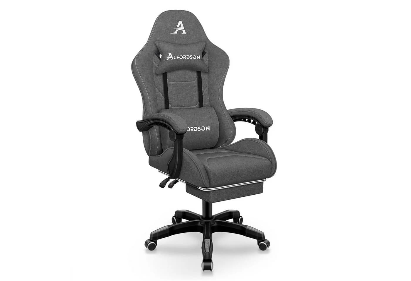 ALFORDSON Gaming-Stuhl Massage-Gaming-Stuhl Ergonomisch Grau - Bild 2