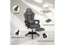 ALFORDSON Gaming-Stuhl Massage-Gaming-Stuhl Ergonomisch Grau Bild 4