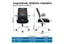 ALFORDSON Bürostuhl Ergonomisch Lendenwirbelstütze Schwarz/Weiß Bild 1