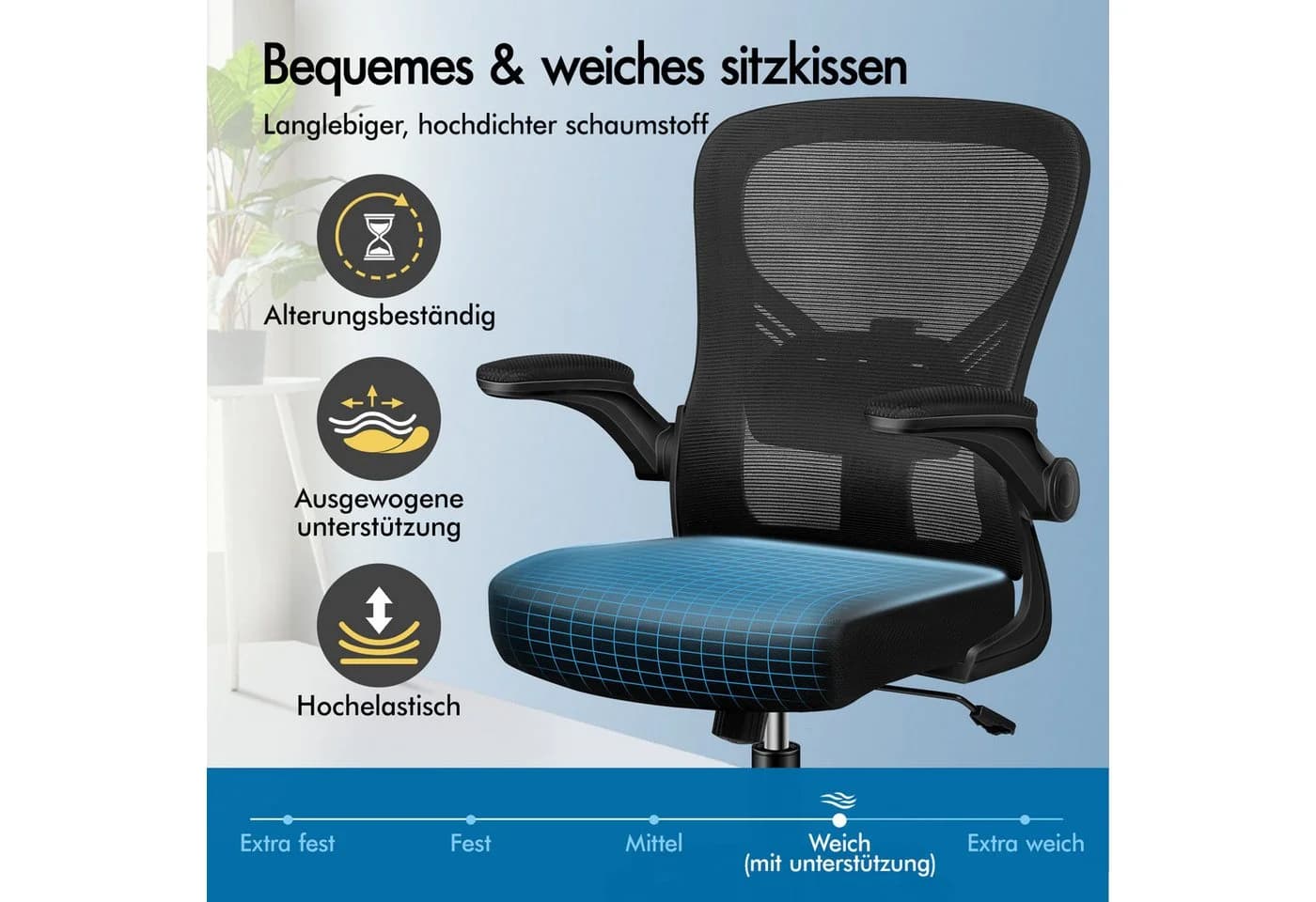 ALFORDSON Bürostuhl Ergonomisch Schwarz - Bild 4