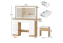 ALFORDSON Schminktisch mit LED-Spiegel, 7 Schubladen und Steckdosen, Schminktisch-Hocker-Set Bild 1