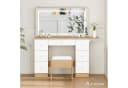 ALFORDSON Schminktisch mit LED-Spiegel, 7 Schubladen und Steckdosen, Schminktisch-Hocker-Set Bild 3
