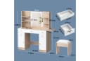 ALFORDSON Schminktisch mit LED-Spiegel und 5 Schubladen Bild 1